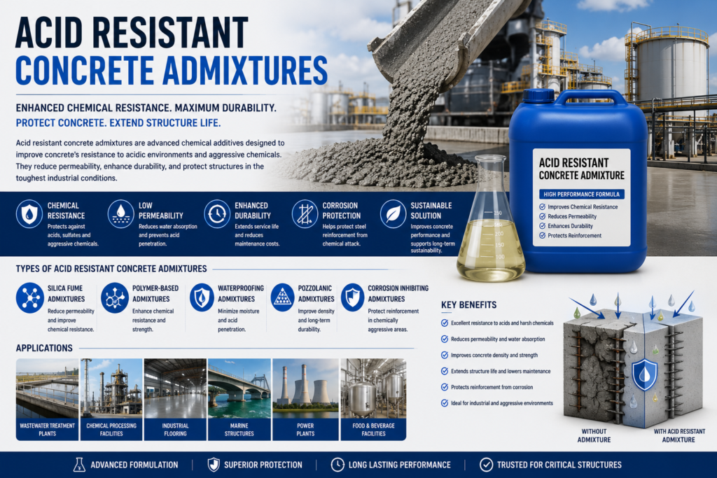 Acid Resistant Concrete Admixtures