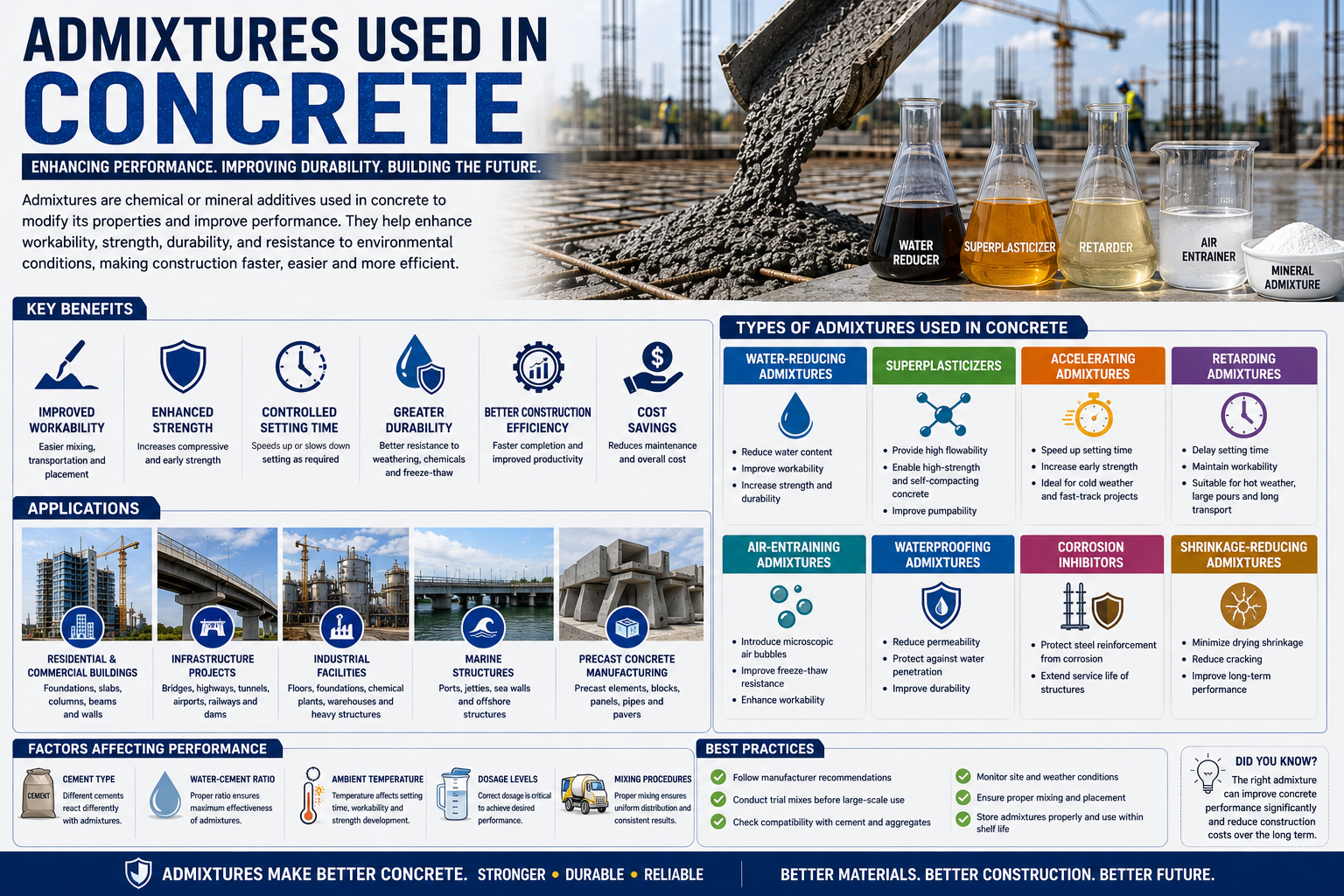 Admixtures Used in Concrete