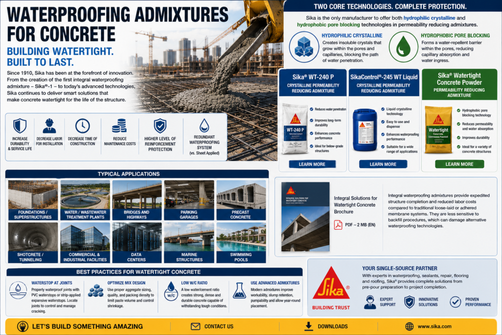 concrete waterproofing admixtures