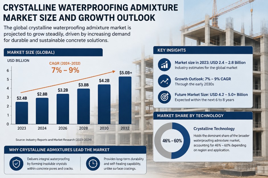 Crystalline Waterproofing Admixture MARKETS