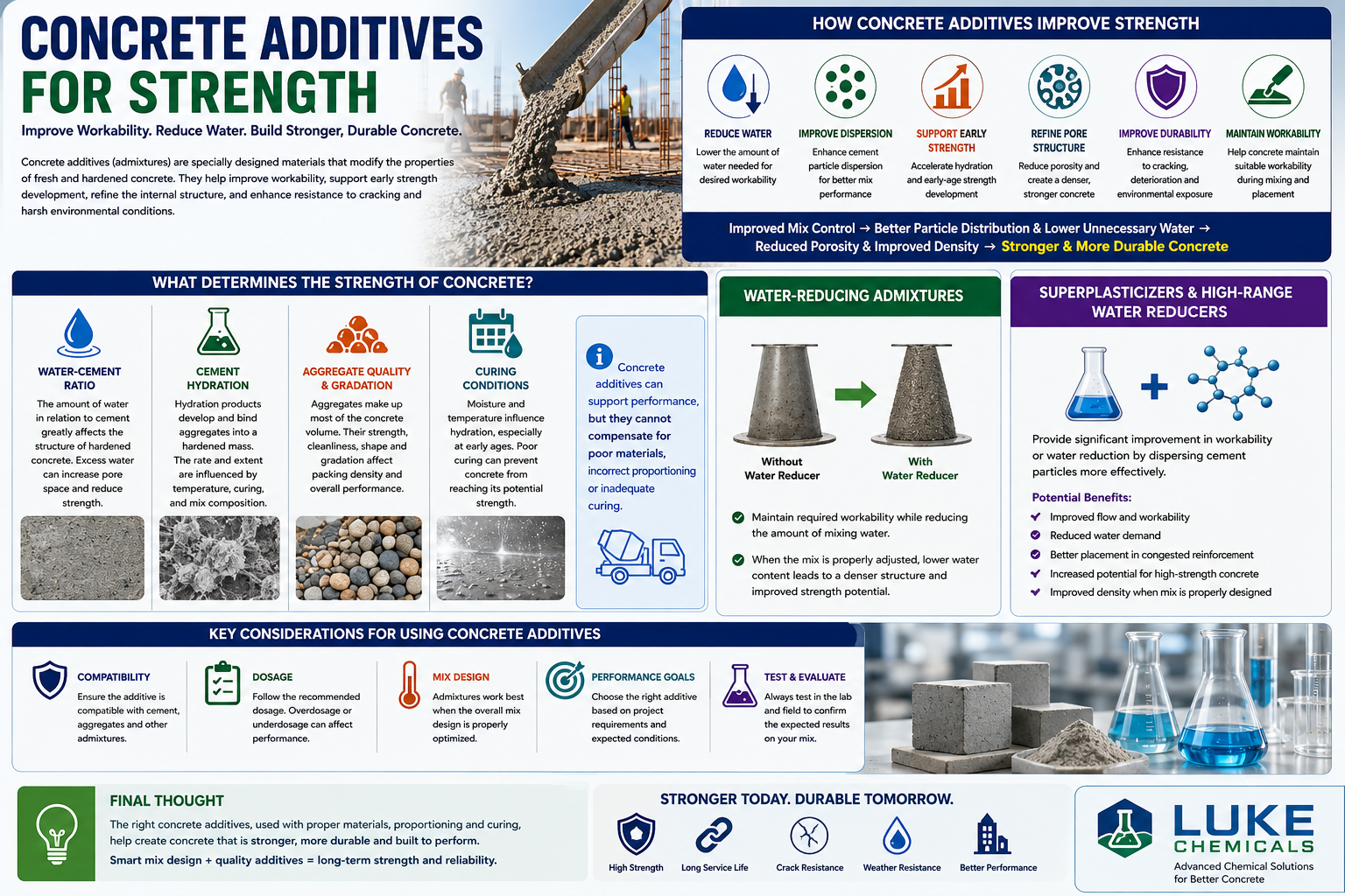 How Concrete Additives Improve Strength and Durability