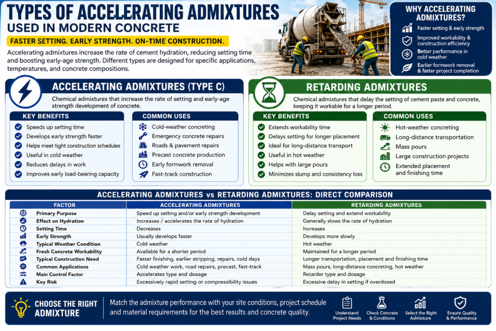 Types of Accelerating Admixtures