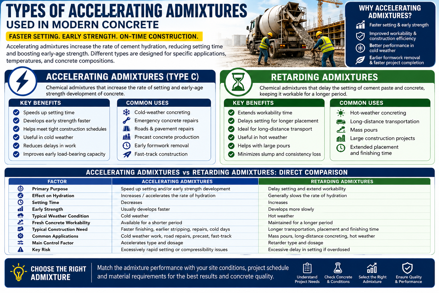 Types of Accelerating Admixtures