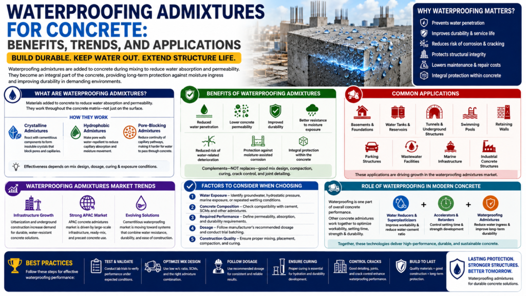 Waterproofing Admixtures for Concrete Benefit