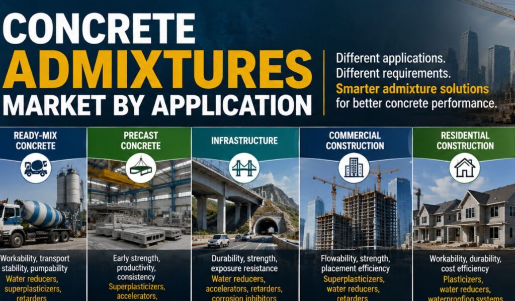 Concrete Admixtures Market by Application