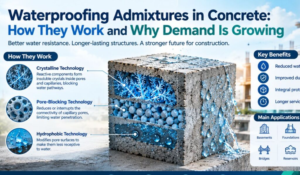 Waterproofing Admixtures in Concrete Work and Why Demand