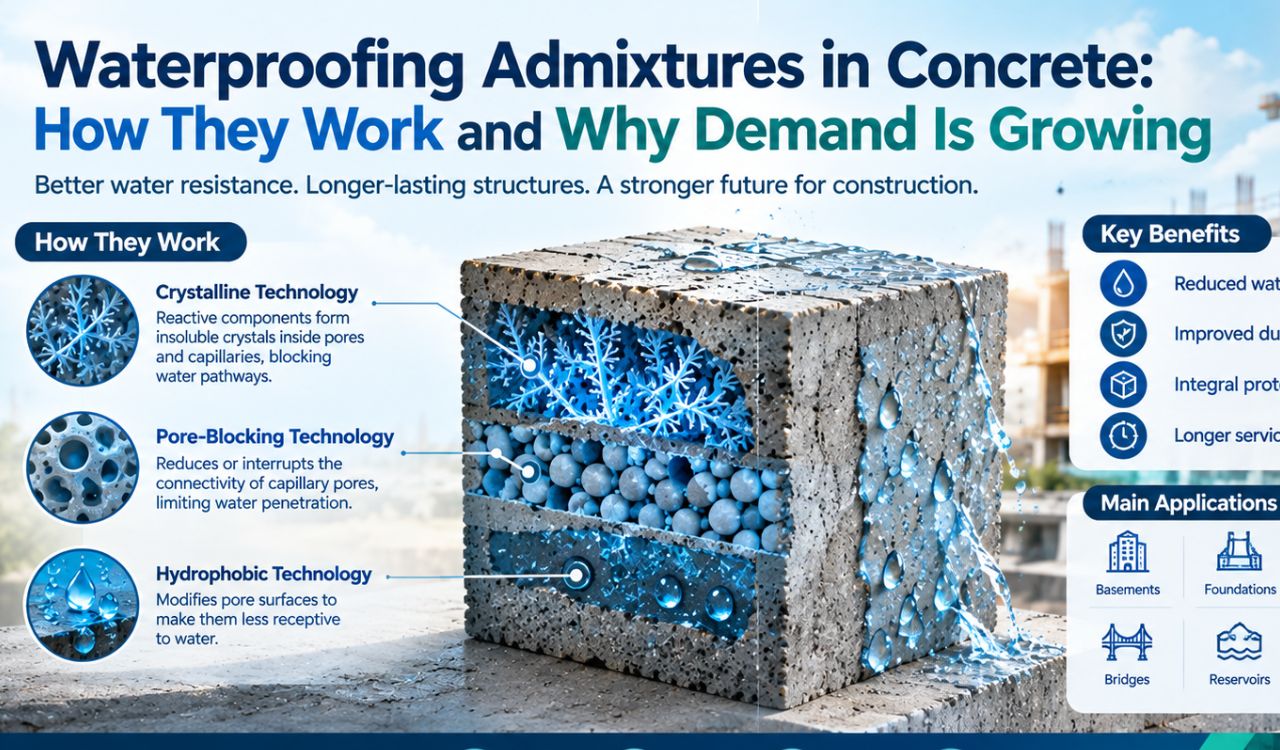 Waterproofing Admixtures in Concrete Work and Why Demand